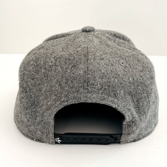 Adidas Original logo hat Wool mix Black/Gray Flat Brim Adjustable Streetwear - Picture 4 of 10